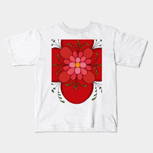 Red Flower Kids T-Shirt